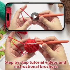 Crochet Kit for Beginners with Step Guide & Video Tutorial