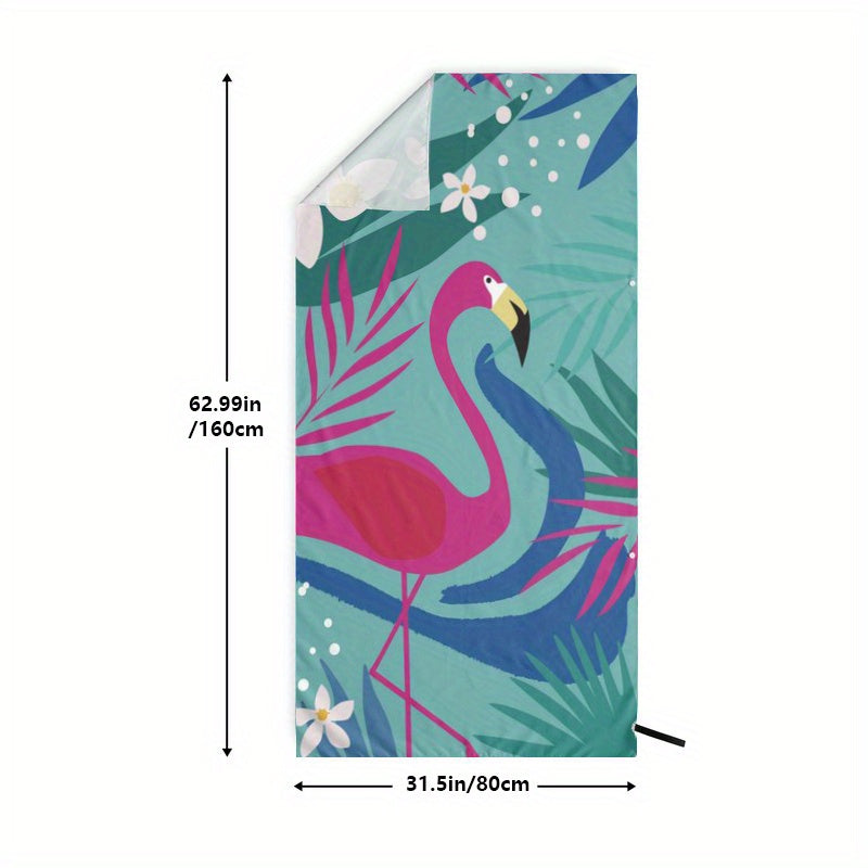 Quick Drying Flower Print Beach Towel Lightweight Sand Camping Vacation