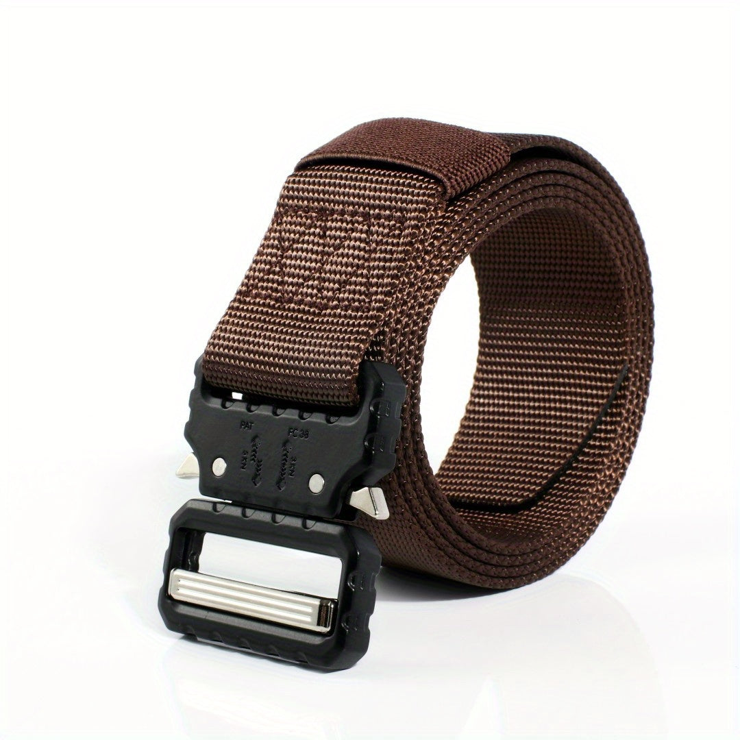 Alloy Buckle Quick Trousers Belt Canvas Nylon Automatic Buckle Tooling Belt