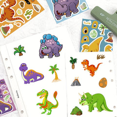 Dinosaur Stickers Reusable Self Adhesive Cartoon Decals