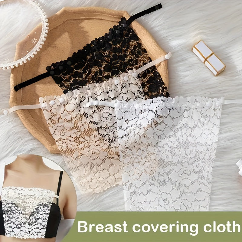 Floral Lace Chest Cover Anti-Peep Shield Pads