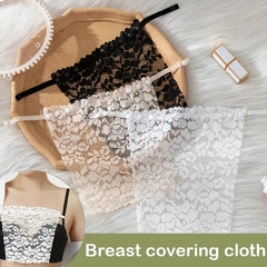 Floral Lace Chest Cover Anti-Peep Shield Pads