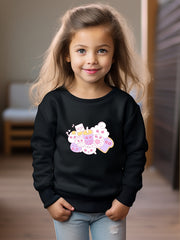 OERYUI Kids Milk Tea Graphic Sweatshirt Comfy Pullover