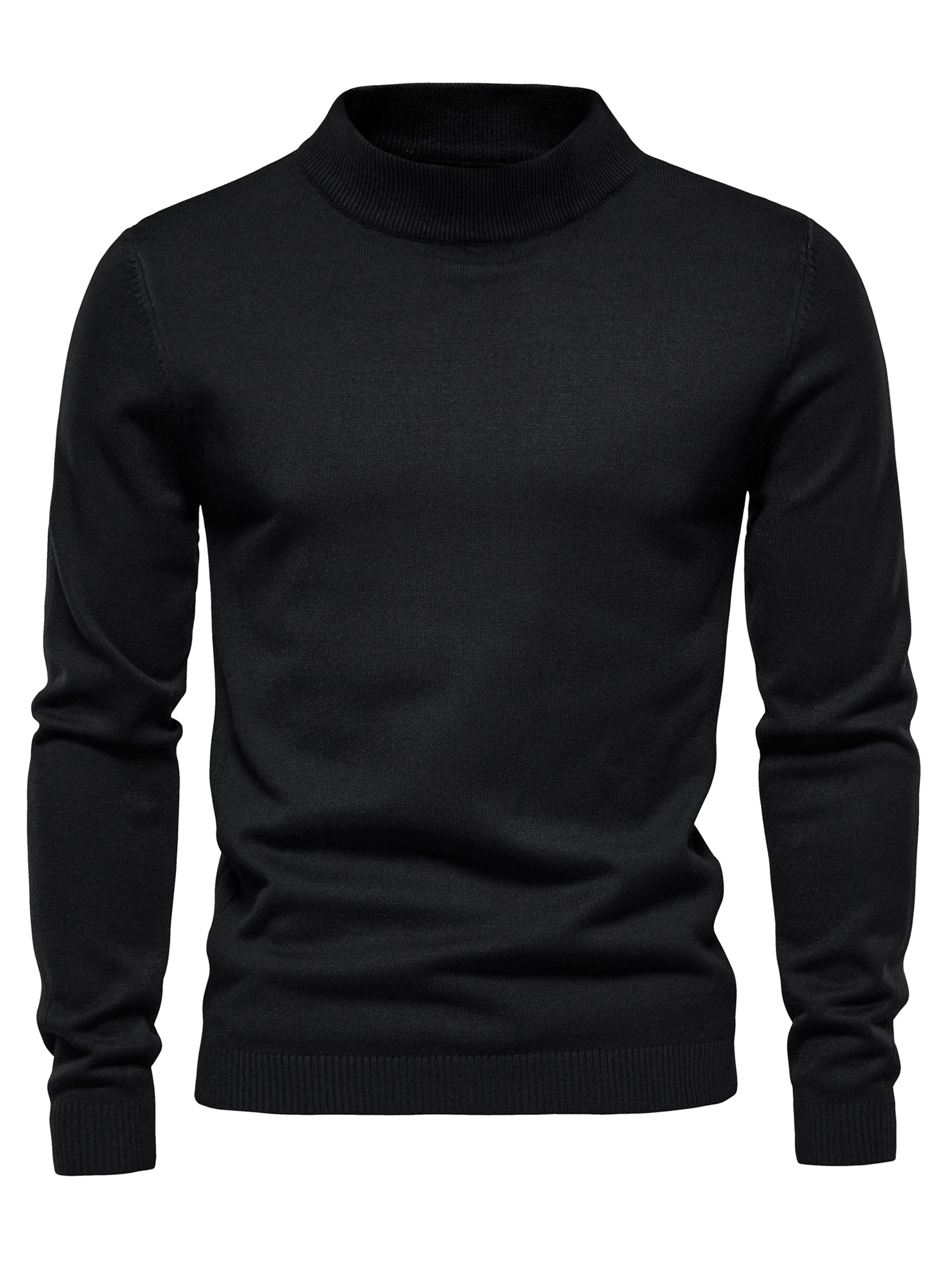 Men's Casual Warm Stand Collar Pullover Sweater