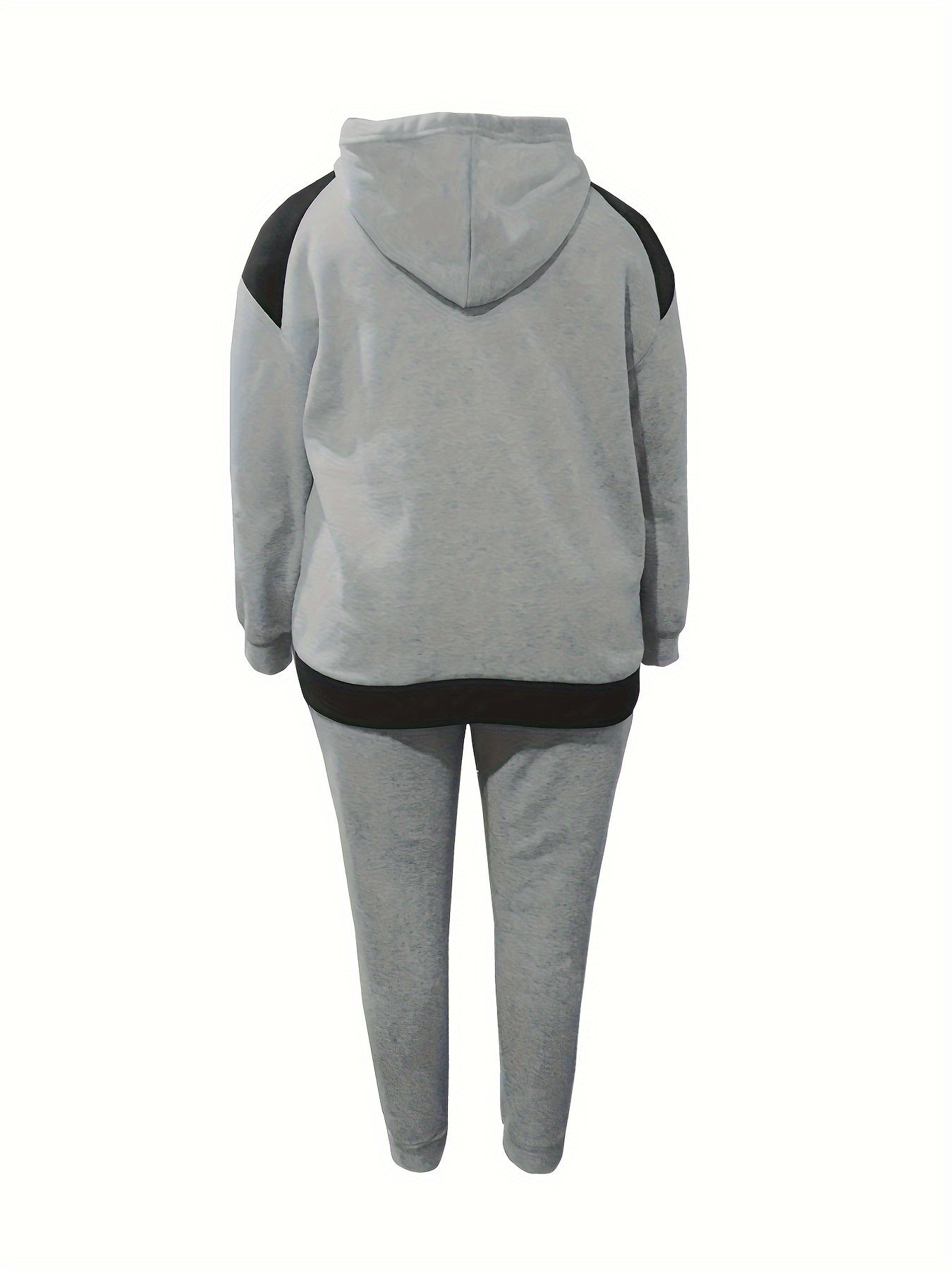  Colorblock Hoodie & Pants 2 Piece Set