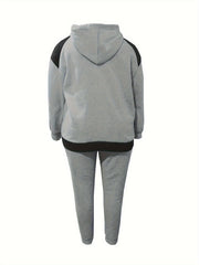  Colorblock Hoodie & Pants 2 Piece Set