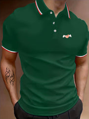 Men's Heart With Wing Graphic Polo Shirt Casual Slightly Stretch