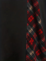 Retro Dress Women's Plus Long Sleeve Square Neck A line Dress