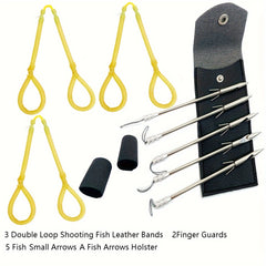 Slingshot Fishing Set Arrow Rubber Band Storage Bag