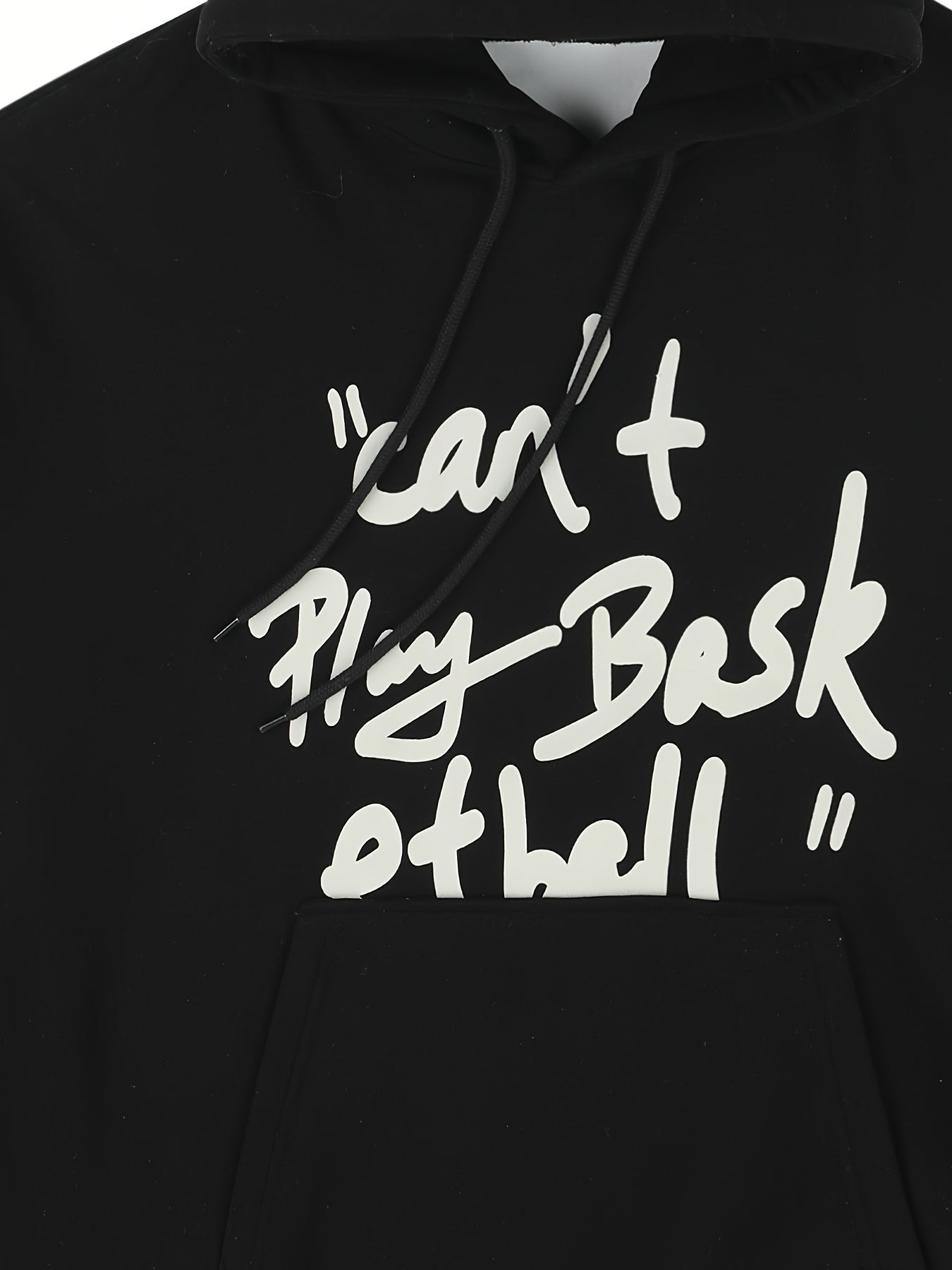 Letter Print Hoodie Men's Casual Graphic Pullover Sweatshirt