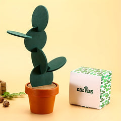 Cactus Coasters Set with Flowerpot Holder