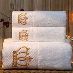 3pcs Embroidered Hand Towel Bath Towel Soft Absorbent Face Towel