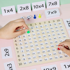 Wooden Math Toys Multiplication Table for Arithmetic Teaching Aids