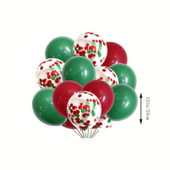 Christmas Laser Green Rain Curtain & Balloon Set