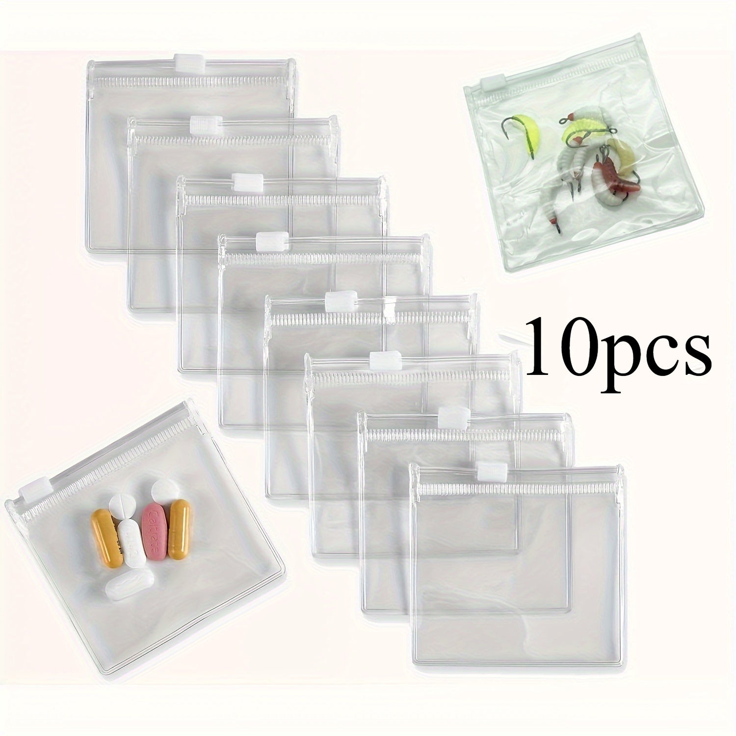 Reusable Medicine Storage Bag Set - Small Zipper Medicine Bag