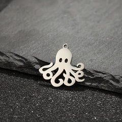 5PCS Stainless Steel Octopus Charms For DIY Jewelry Making