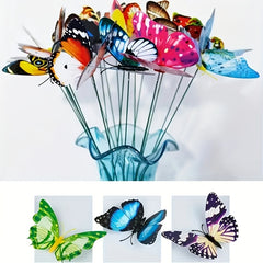 20pcs Butterfly Garden Stakes Waterproof Night Light Ornaments DIY Party