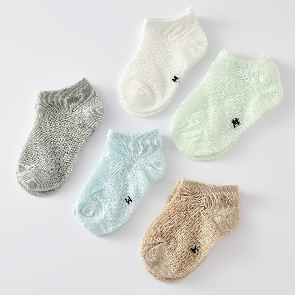 5 Pairs Kids Summer Mesh Boat Socks