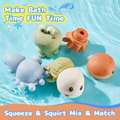 Ocean Animal Model Bath Toys for Babies & Toddlers