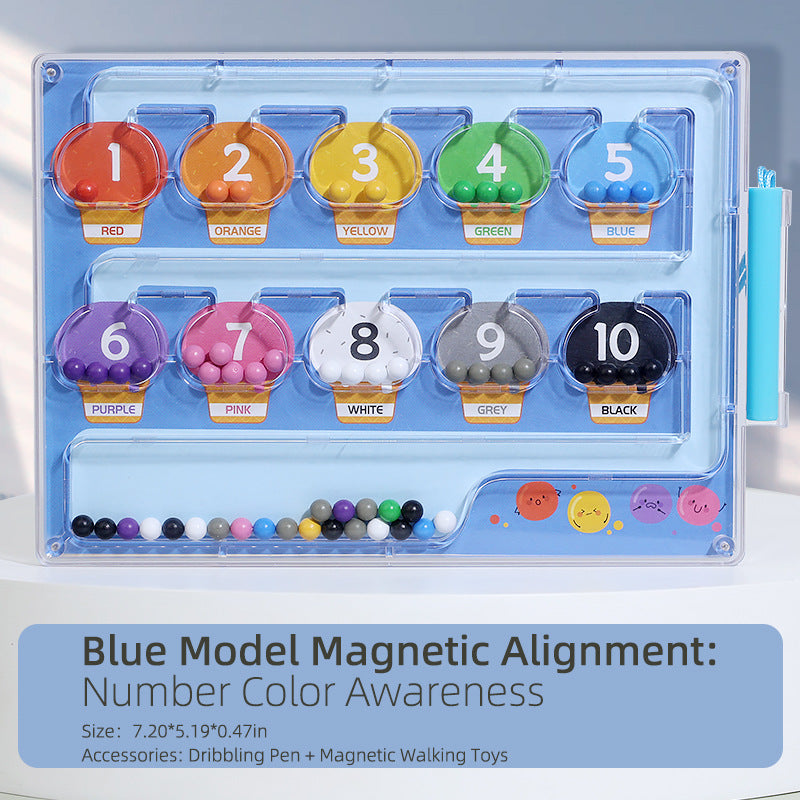 Educational Maze Toy for Kids Bead Sorting Game Numbered Slots