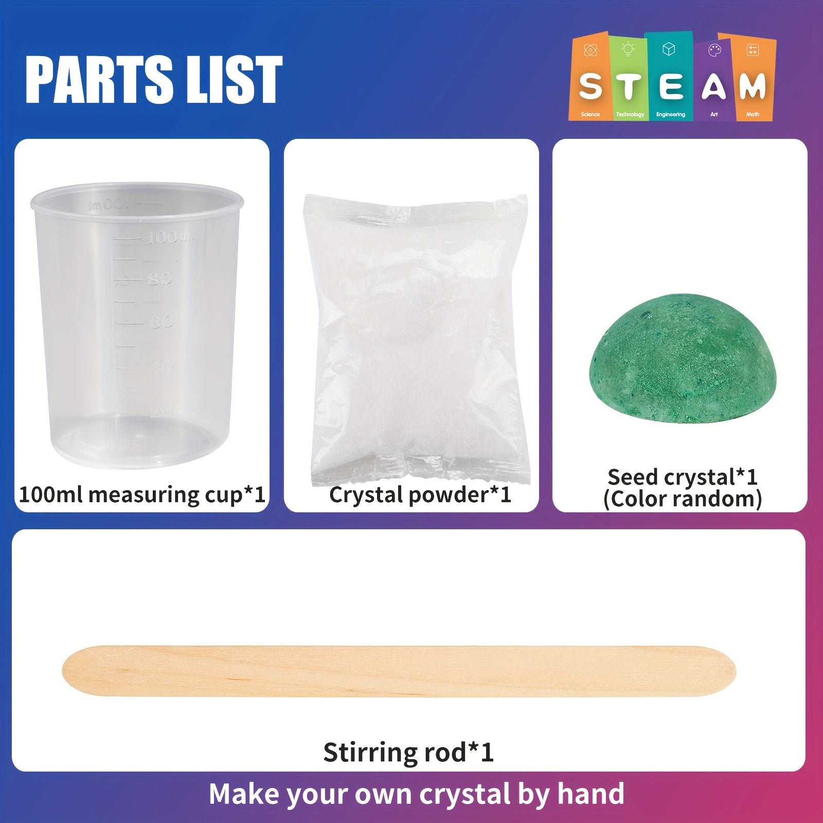 DIY Crystal Growth Science Education Toy