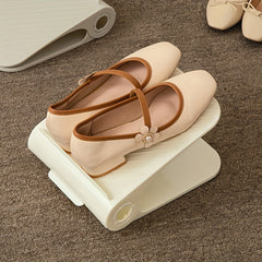 Adjustable Double Layer Shoe Slot Organizer, Space Saving Shoe Rack
