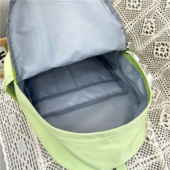 Casual Student Bag Lightweight Backpack With Pendant