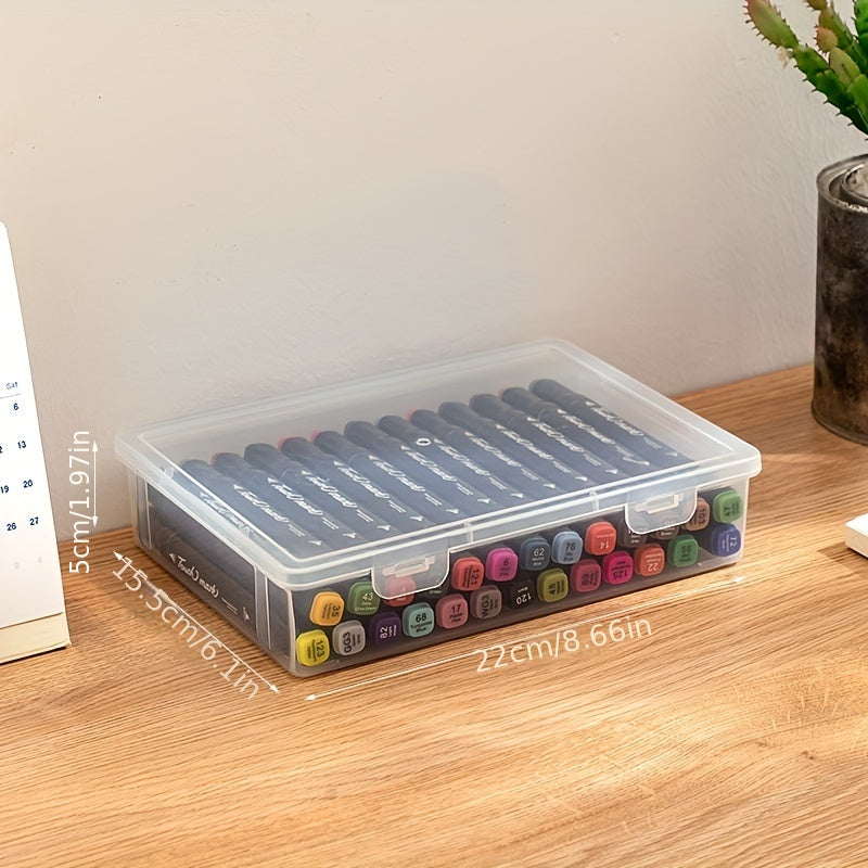 Large Capacity Pencil Case Transparent Plastic Storage Box