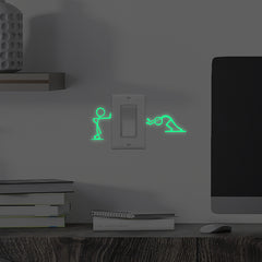 Luminous Cartoon Switch Sticker Glow In The Dark Kid Sticker