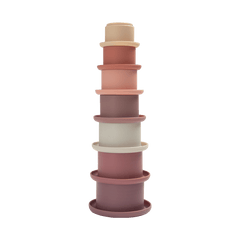 Silicone Baby Stacking Cups Toys Rainbow Stacking Tower
