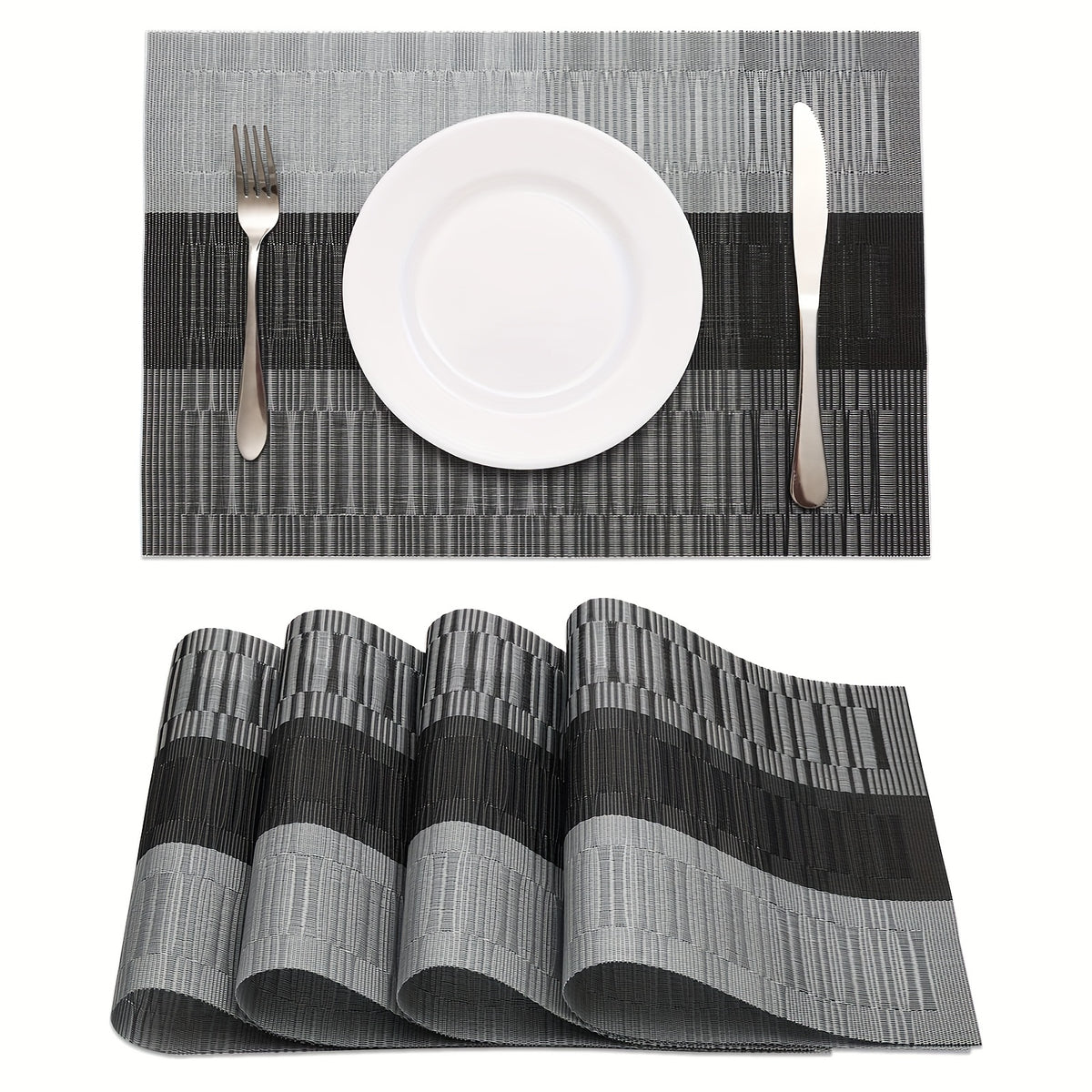 Square Placemats Set of 6 Non Slip Washable Table Mats