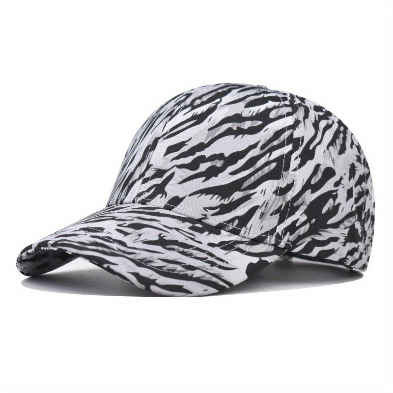 Tiger Pattern Print Baseball Cap Adjustable Hat