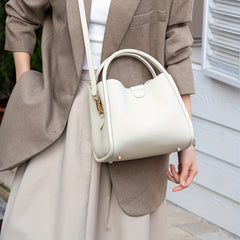 Convertible Handbag with Detachable Strap & Magnetic Closure - Chocolate Brown