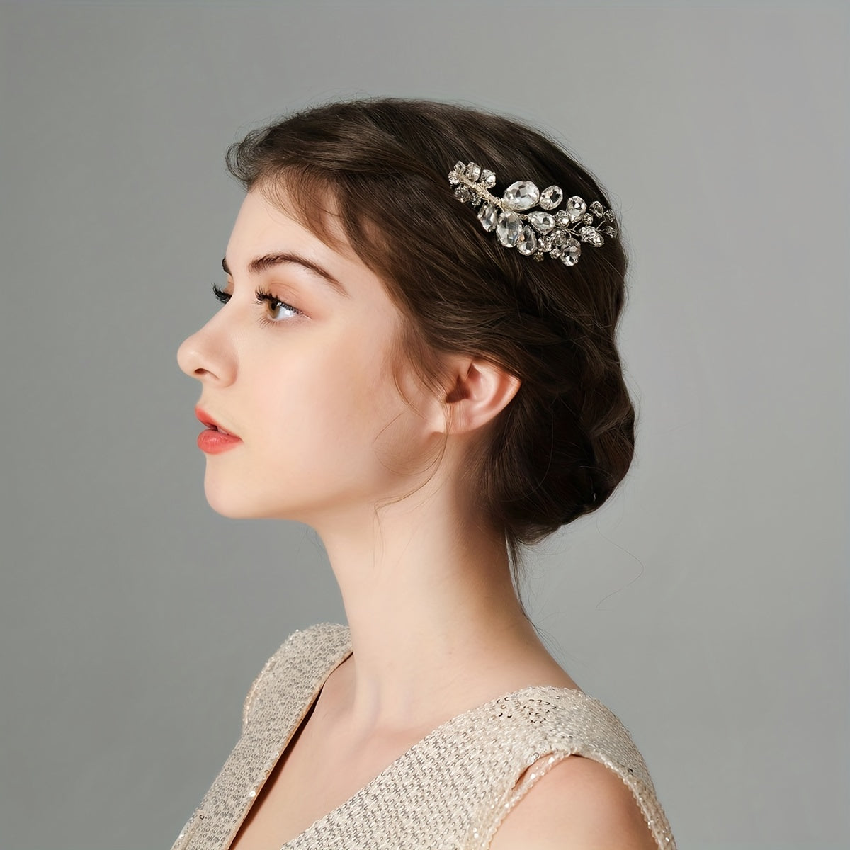 Bridal Hair Comb Rhinestone Insert Comb Wedding Headdress