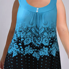  Dot & Tribal Print Tank Top