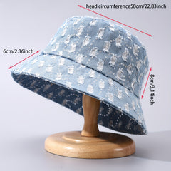 Sequin Decor Bucket Hat Lightweight Beach Basin Hat Unisex Hip Hop