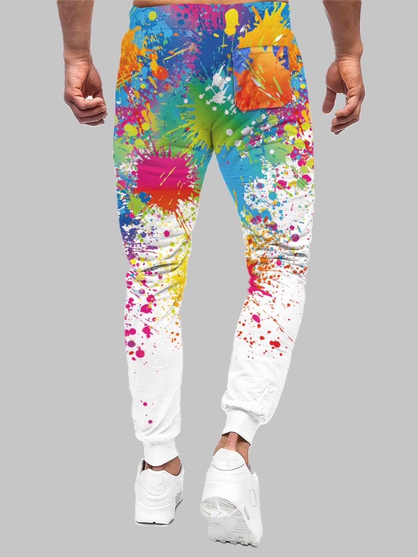 Men's Tie Dye Drawstring Sweatpants Straight Leg Loose Fit Joggers