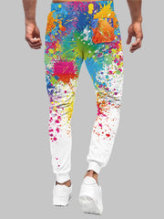 Men's Tie Dye Drawstring Sweatpants Straight Leg Loose Fit Joggers