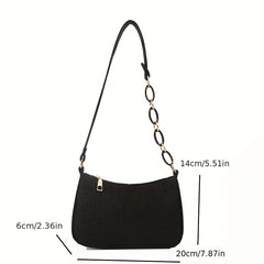 Crocodile Pattern Hobo Bag Shoulder Bag Women's Casual Handbag