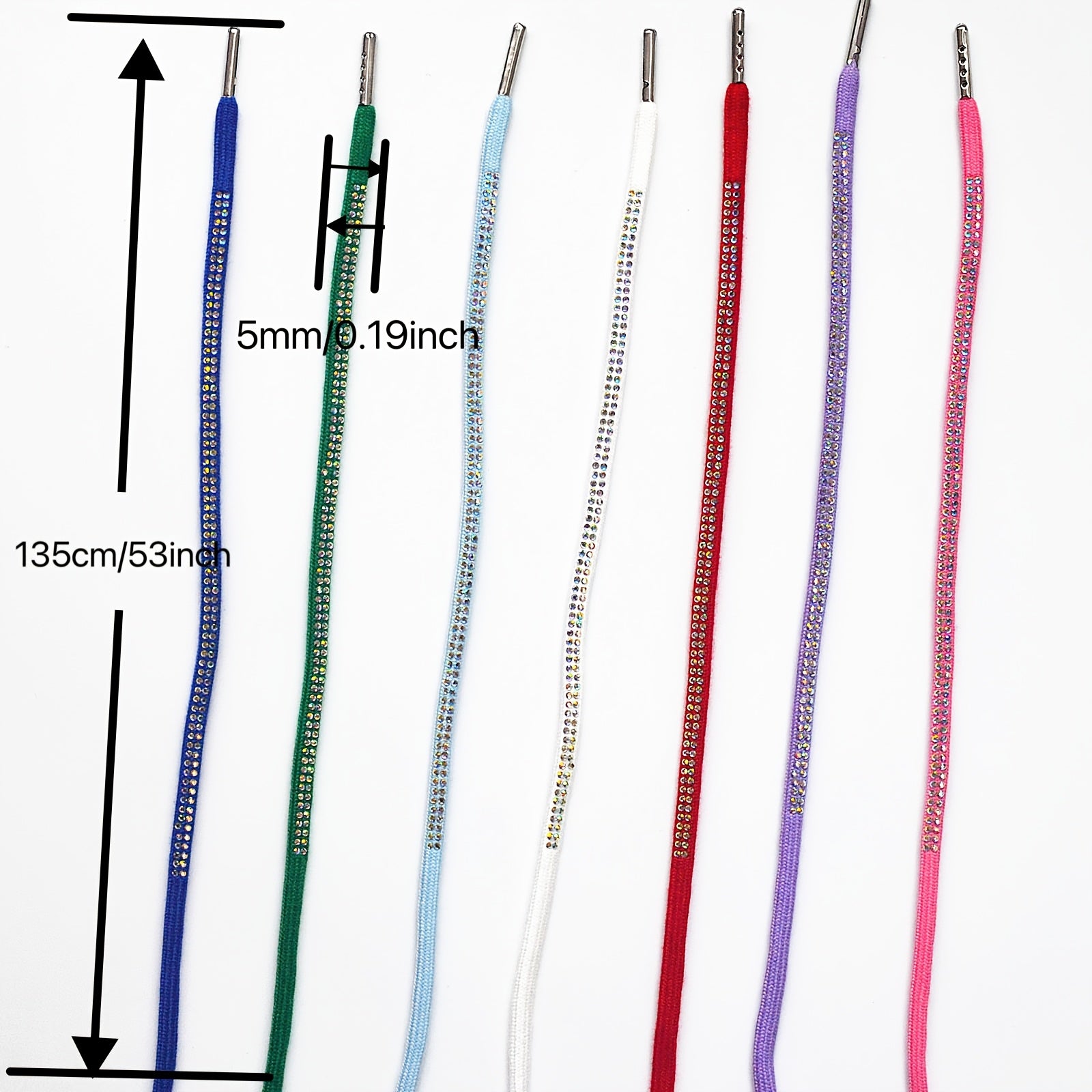 Crystal Embroidered Rope Hoodie Drawstring DIY Accessory