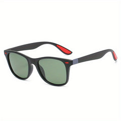 Men's Square Frame Sunglasses Coated Vintage Driving Mirrors