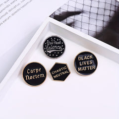 Cartoon Letter Alloy Pin Creative Unisex Pin Clothes Bag Accessories