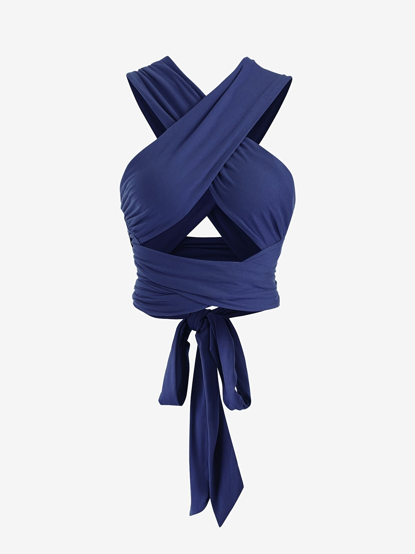 Y2K Kpop Crisscross Tie Back Crop Tank Top