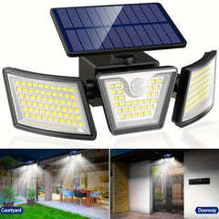 Outdoor Solar Wall Lights 3000LM Motion Sensor Waterproof Rotatable