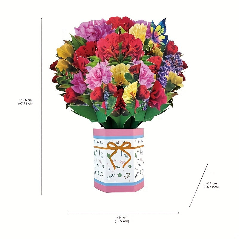 3D Pop up Flower Card for Mother's Weddings and Anniversaries