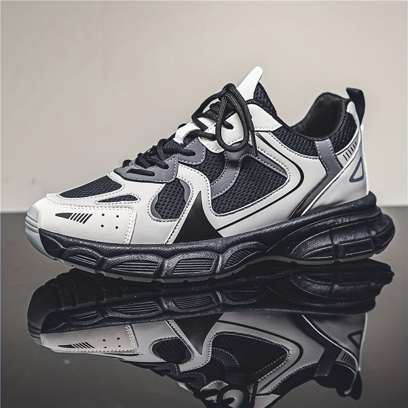 Men's Casual Mesh Sneakers Low Top Platform Running Shoes