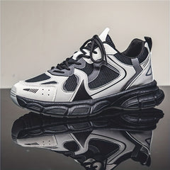 Men's Casual Mesh Sneakers Low Top Platform Running Shoes