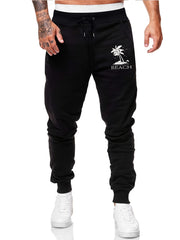 Men's Palm Trees Graphic Sherpa Fleece Sweatpants