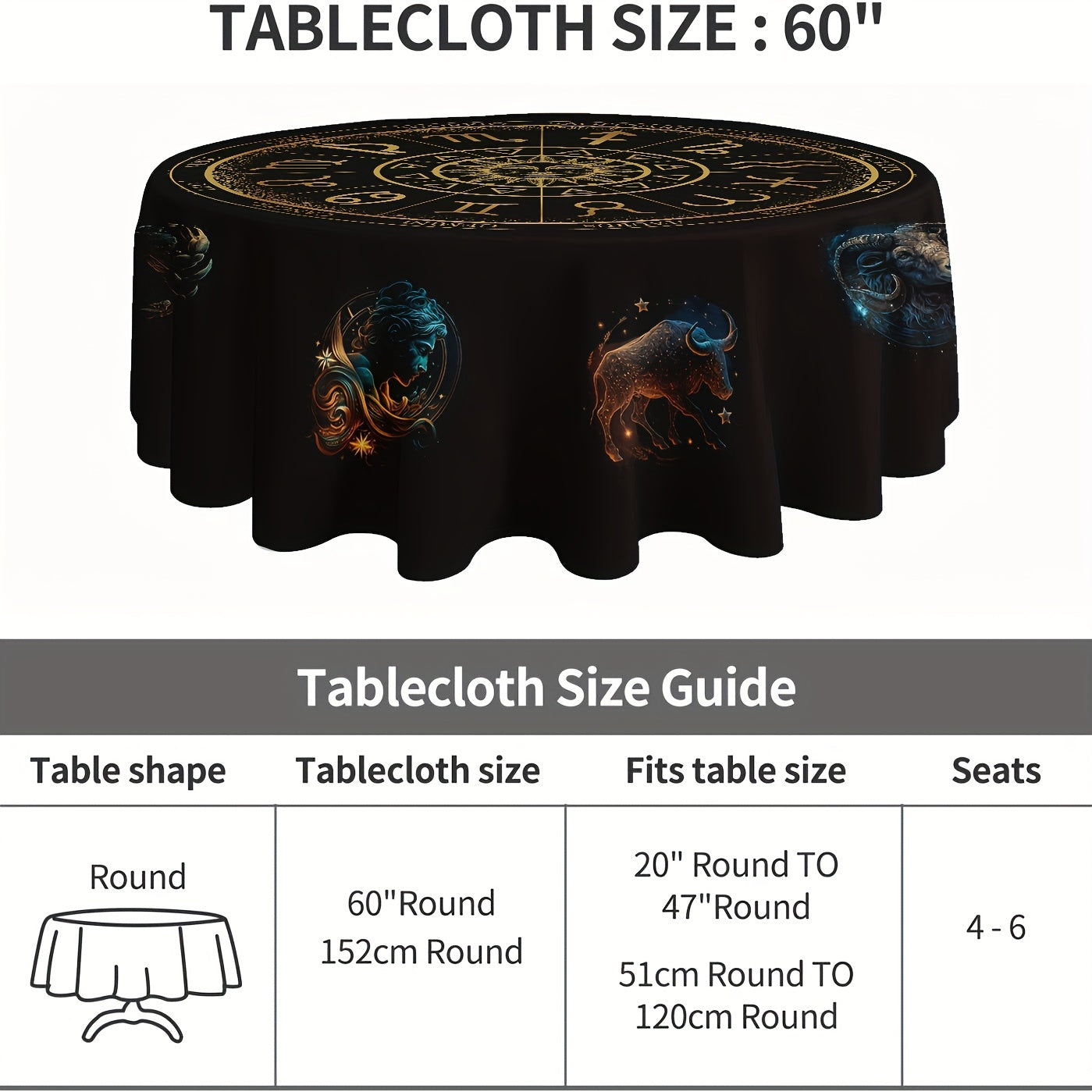 Altar Cloth Tarot Zodiac Astrology Constellations Love Oracle Tablecloth