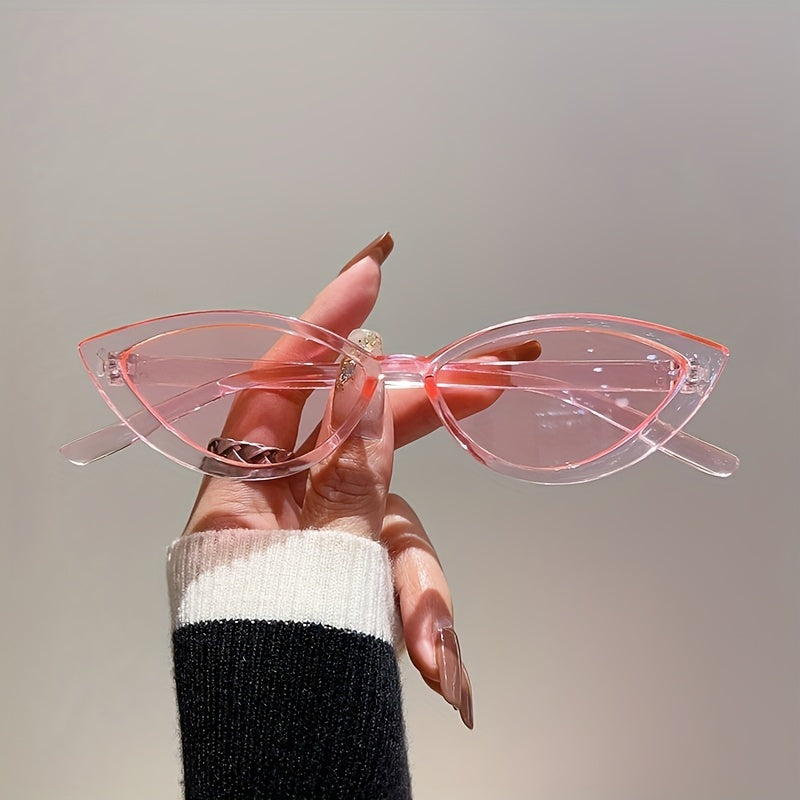 Y2K Cat Eye Sunglasses Clear Candy UV400 Sun Shades for Summer Beach